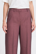 Roan Rouge Melange Broeken - Bydanta Wide Leg Pants 2 - AW25 van b.young