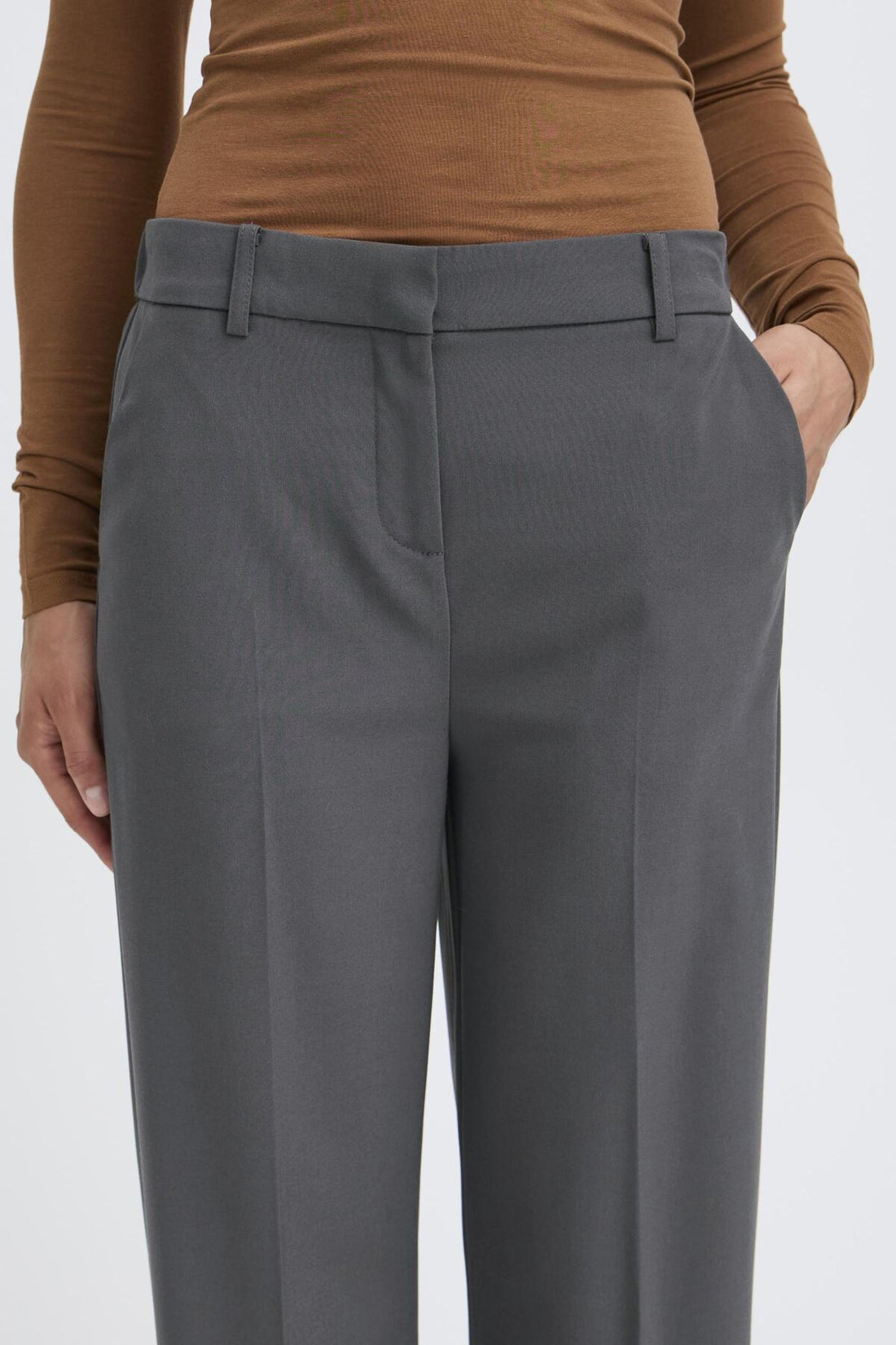 Broeken - Bydanta Wide Leg Pants 2 Grey van b.young
