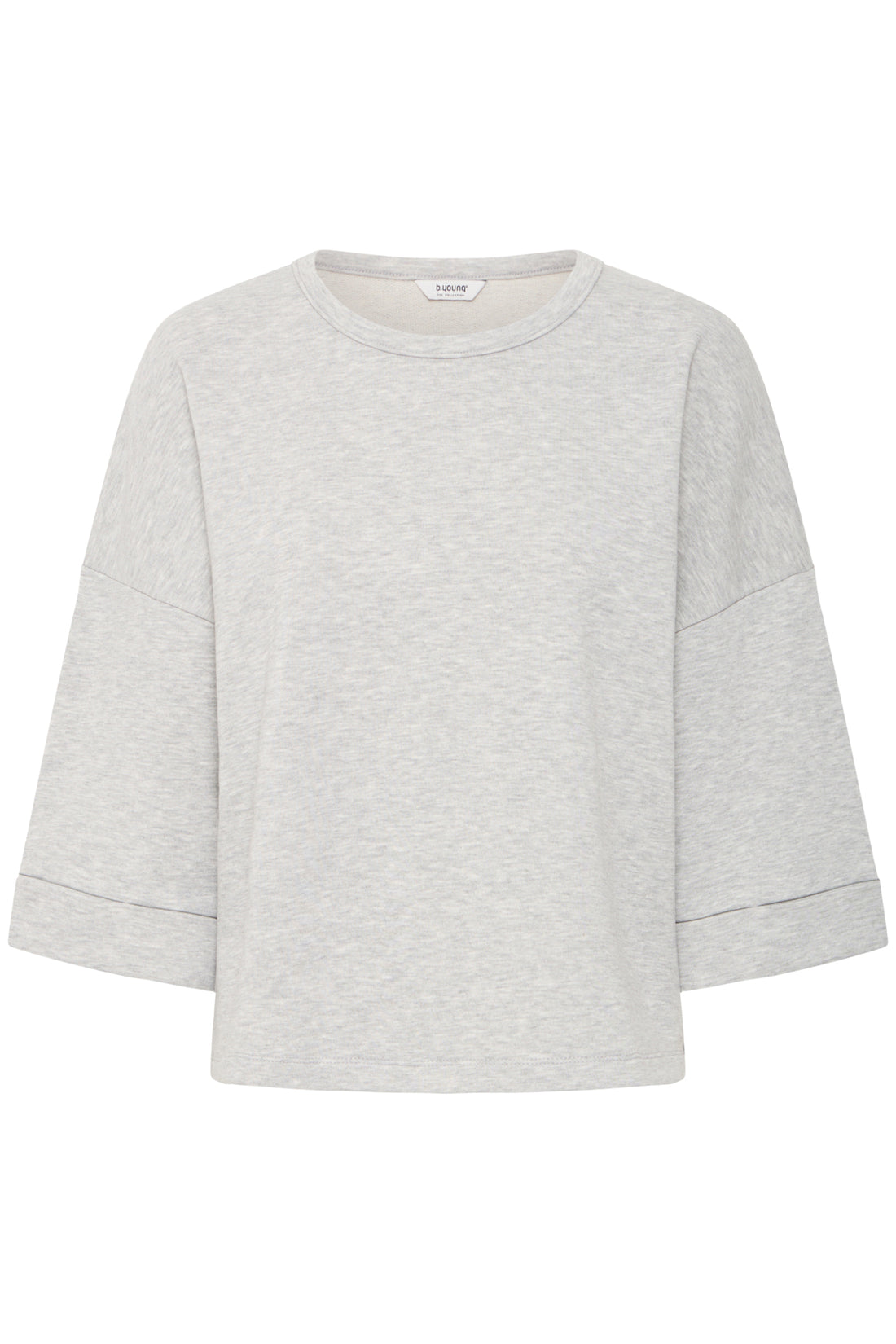 Mid Grey Melange Sweaters - Bytizan Sweatshirt van b.young