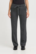 Black Melange Broeken - Byrowan Belt Pants van b.young