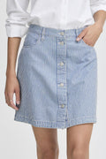 Blue Stripe Denim Rokken - Bylaro Skirt van b.young
