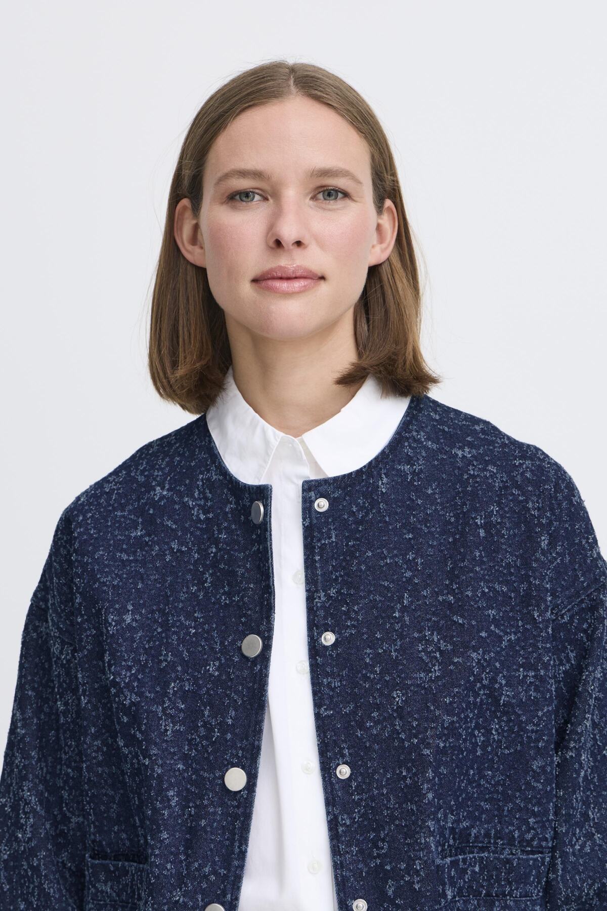 Dark Blue Denim Jassen - Bykanilla Jacket 2 van b.young