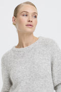 Mid Grey Melange Pulls - Bymillers Ss Jumper van b.young