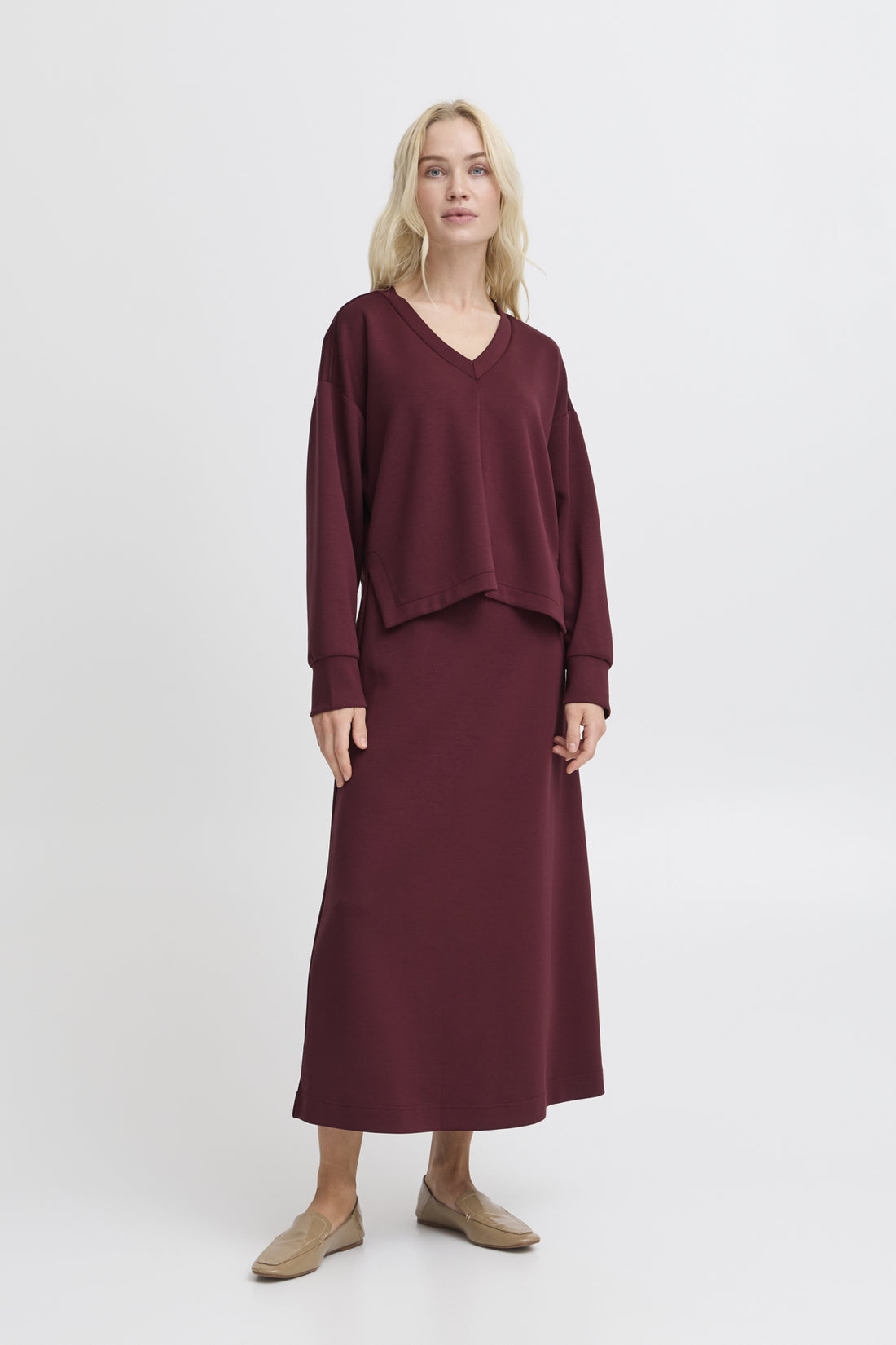 Sweaters - Bypusti V-neck Cropped Blouse van b.young