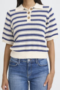 Medieval Blue Stripe Pulls - Bymikala Polo Jumper van b.young
