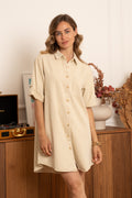 Jurken - Button cotton dress van Kilky