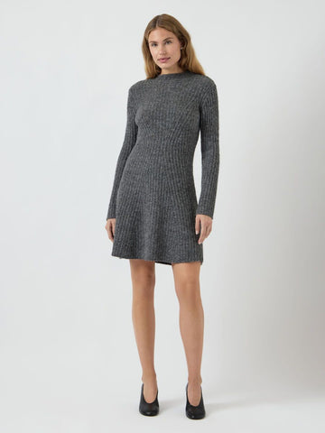 Medium grey melange Jurken - 50% Yasdolly Ls Knit Dress S. Noos van Y.A.S