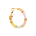 Hoola pastel hoop gold K.SH.296.1 Juwelen - Label Kiki oorbel 19.95 (per stuk) van Label Kiki