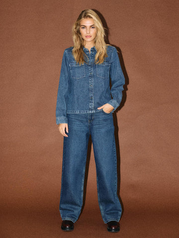 Nmnew Signe L/S Denim Shirt Vi002Mb Noos
