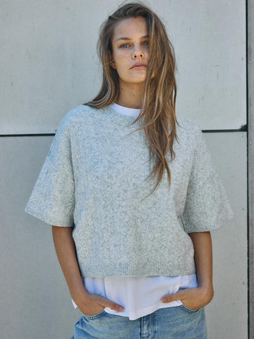 Nmsmilla S/S Cable Knit Top Noos