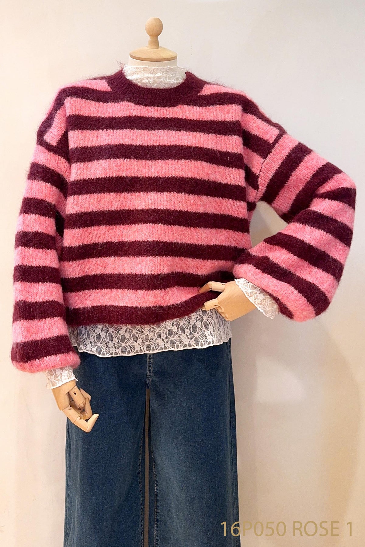 Elisa striped o-neck pull