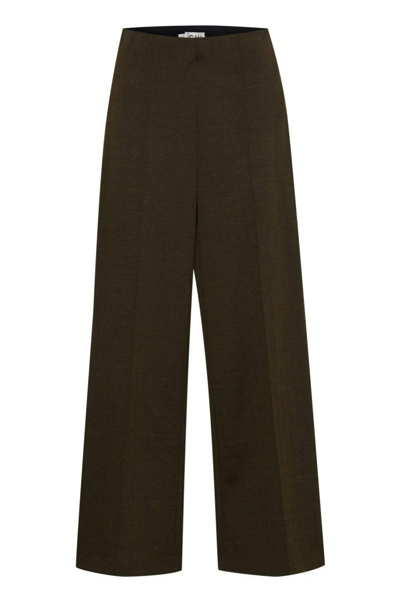 30% Ihkate Jacquard Pants 9 AW24 - koop Broeken van Ichi bij Meisjes Brugge