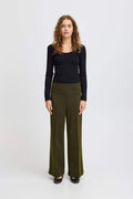 30% Ihkate Jacquard Pants 9 AW24 - koop Broeken van Ichi bij Meisjes Brugge