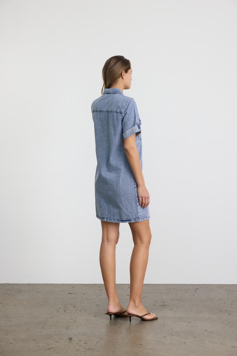 30% Nmnew Signe S/S Denim Dress Vi003Lb Noos van noisy may – Jurken voor dames | Meisjes Brugge