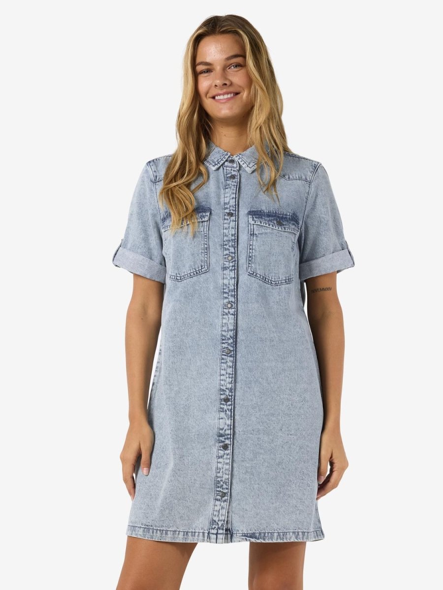 30% Nmnew Signe S/S Denim Dress Vi003Lb Noos – Jurken voor dames in kleur | Meisjes