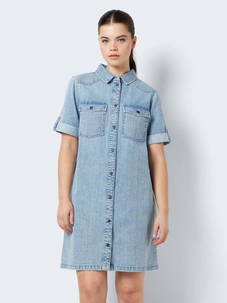 30% Nmnew Signe S/S Denim Dress Vi003Lb Noos van noisy may – Jurken voor dames | Meisjes Brugge