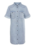 30% Nmnew Signe S/S Denim Dress Vi003Lb Noos van noisy may – Jurken voor dames | Meisjes Brugge