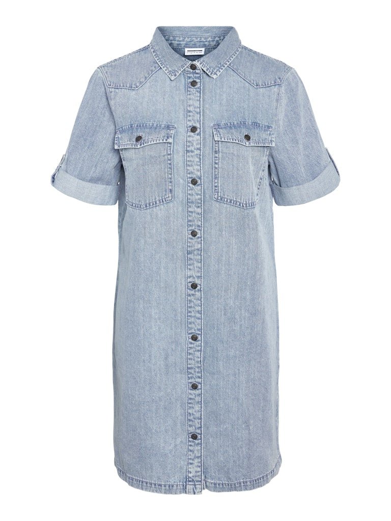 30% Nmnew Signe S/S Denim Dress Vi003Lb Noos van noisy may – Jurken voor dames | Meisjes Brugge