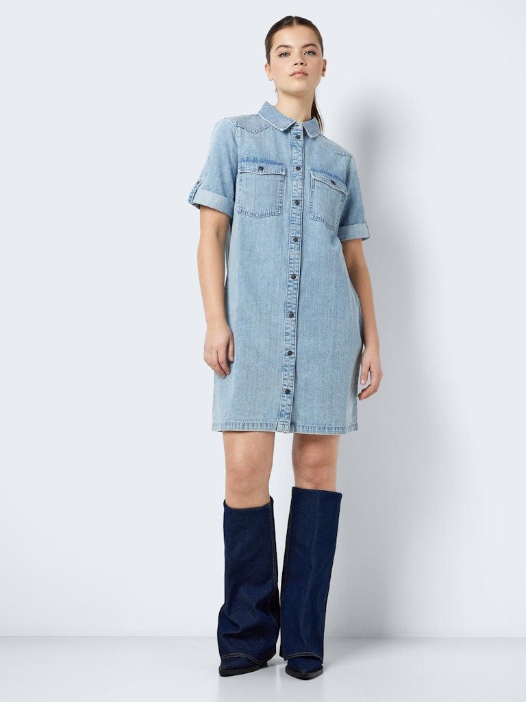 30% Nmnew Signe S/S Denim Dress Vi003Lb Noos – Jurken voor dames in kleur | Meisjes
