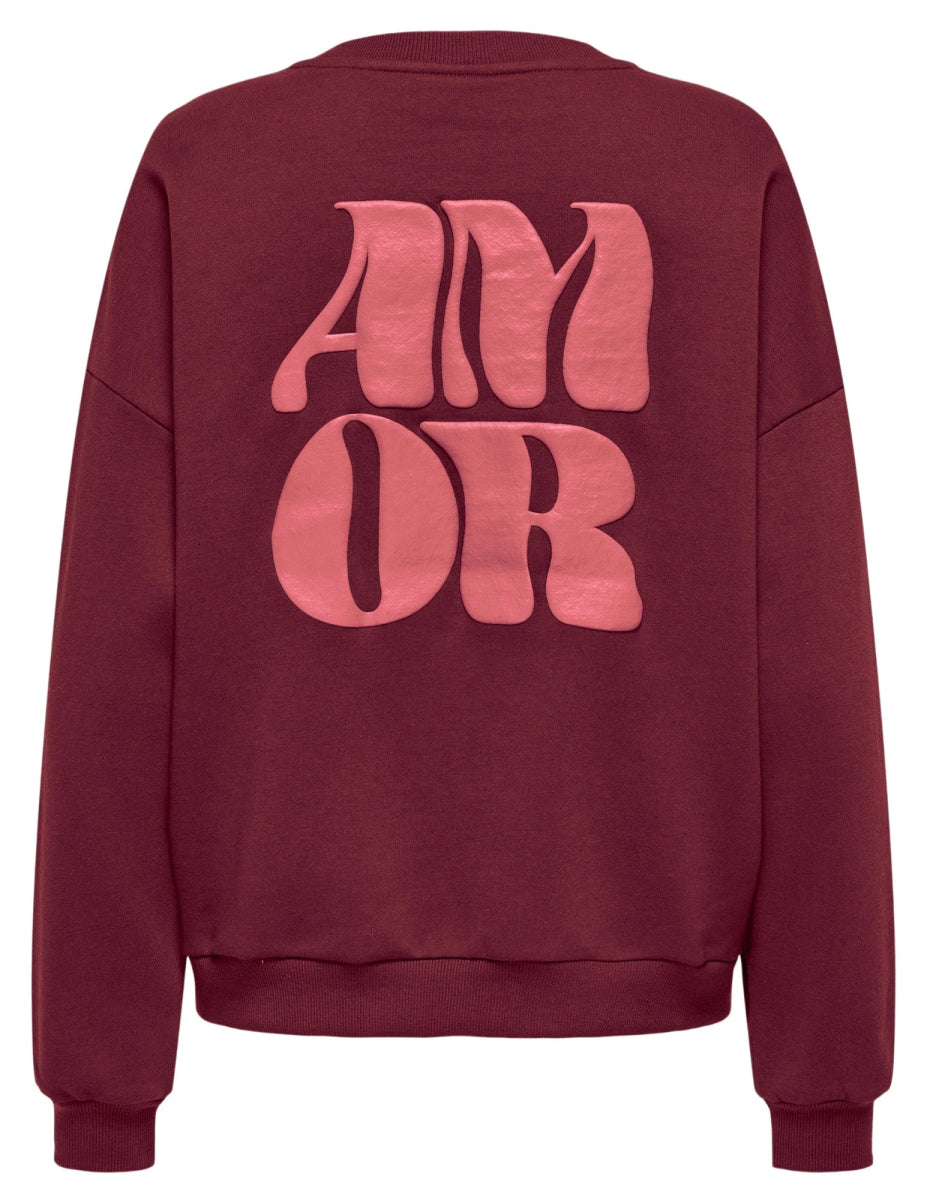 30% Onlmarey L/S O - Neck Print Box Sweater - koop Sweaters van Only bij Meisjes Brugge