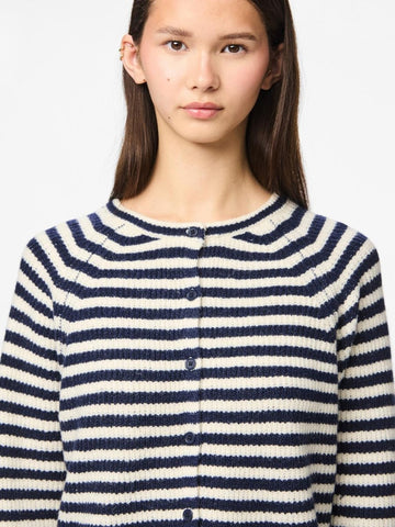 30% Pcmalou Ls O - Neck Stripe Cardigan - koop Pulls van Pieces bij Meisjes Brugge