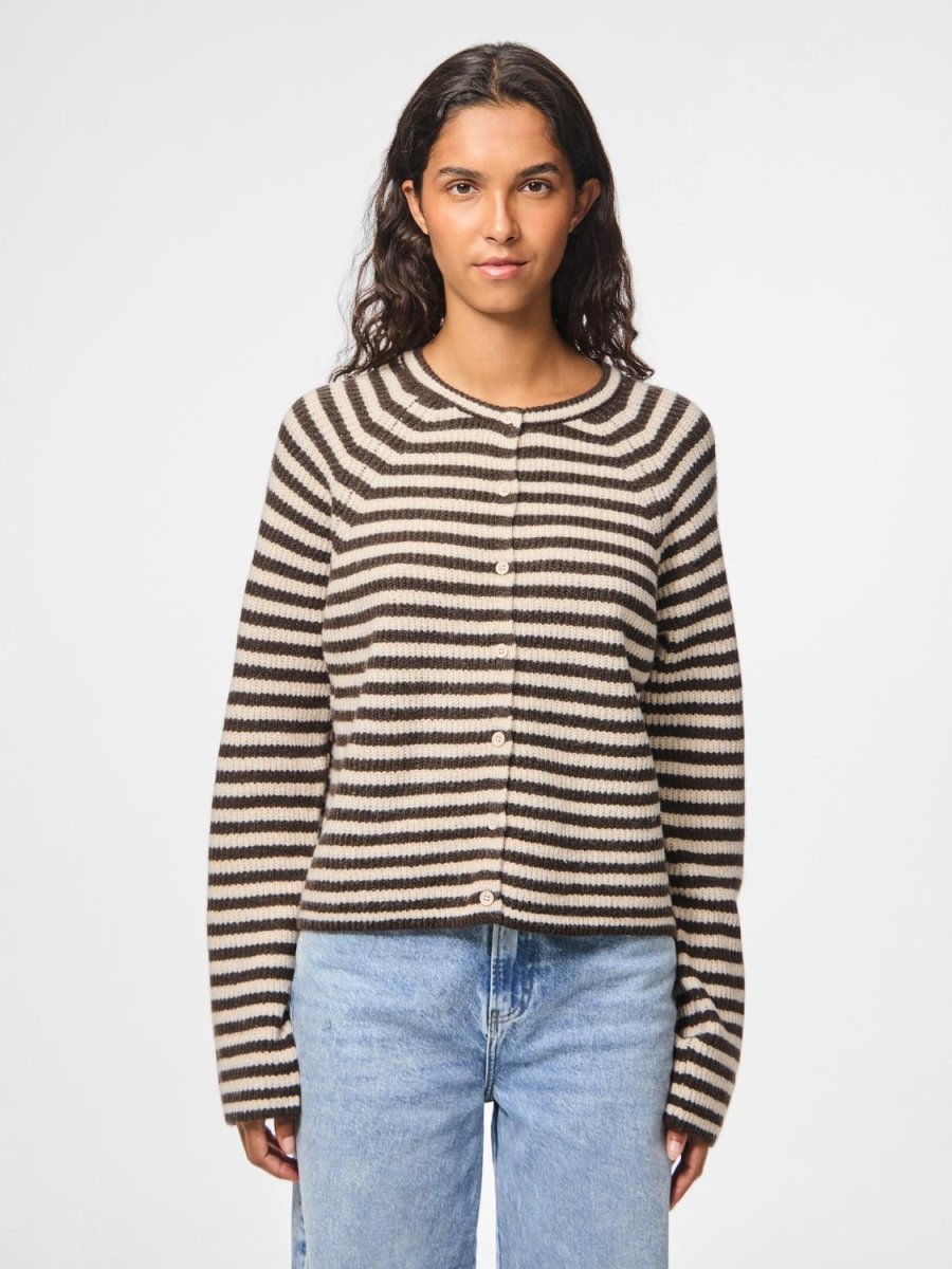 30% Pcmalou Ls O - Neck Stripe Cardigan - koop Pulls van Pieces bij Meisjes Brugge