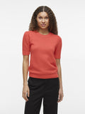 30% Vidalo O - Neck S/S Knit Top - Noos - koop Knitwear van Vila bij Meisjes Brugge
