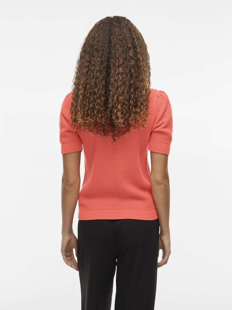 30% Vidalo O - Neck S/S Knit Top - Noos - koop Knitwear van Vila bij Meisjes Brugge