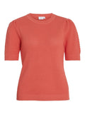 30% Vidalo O - Neck S/S Knit Top - Noos - koop Knitwear van Vila bij Meisjes Brugge