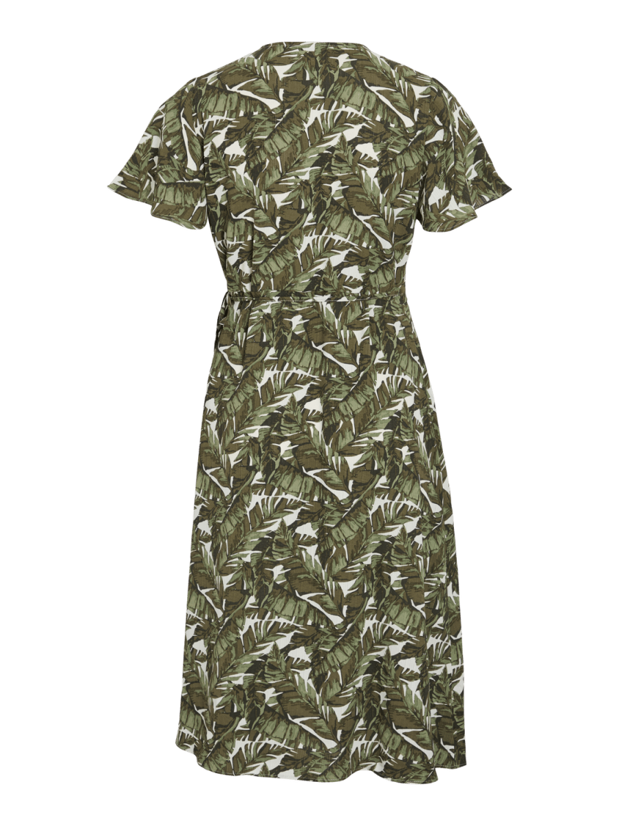30% Vilovie S/S Wrap Midi Dress - Noos van Vila – Jurken voor dames | Meisjes Brugge
