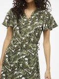 30% Vilovie S/S Wrap Midi Dress - Noos - koop Jurken van Vila bij Meisjes Brugge