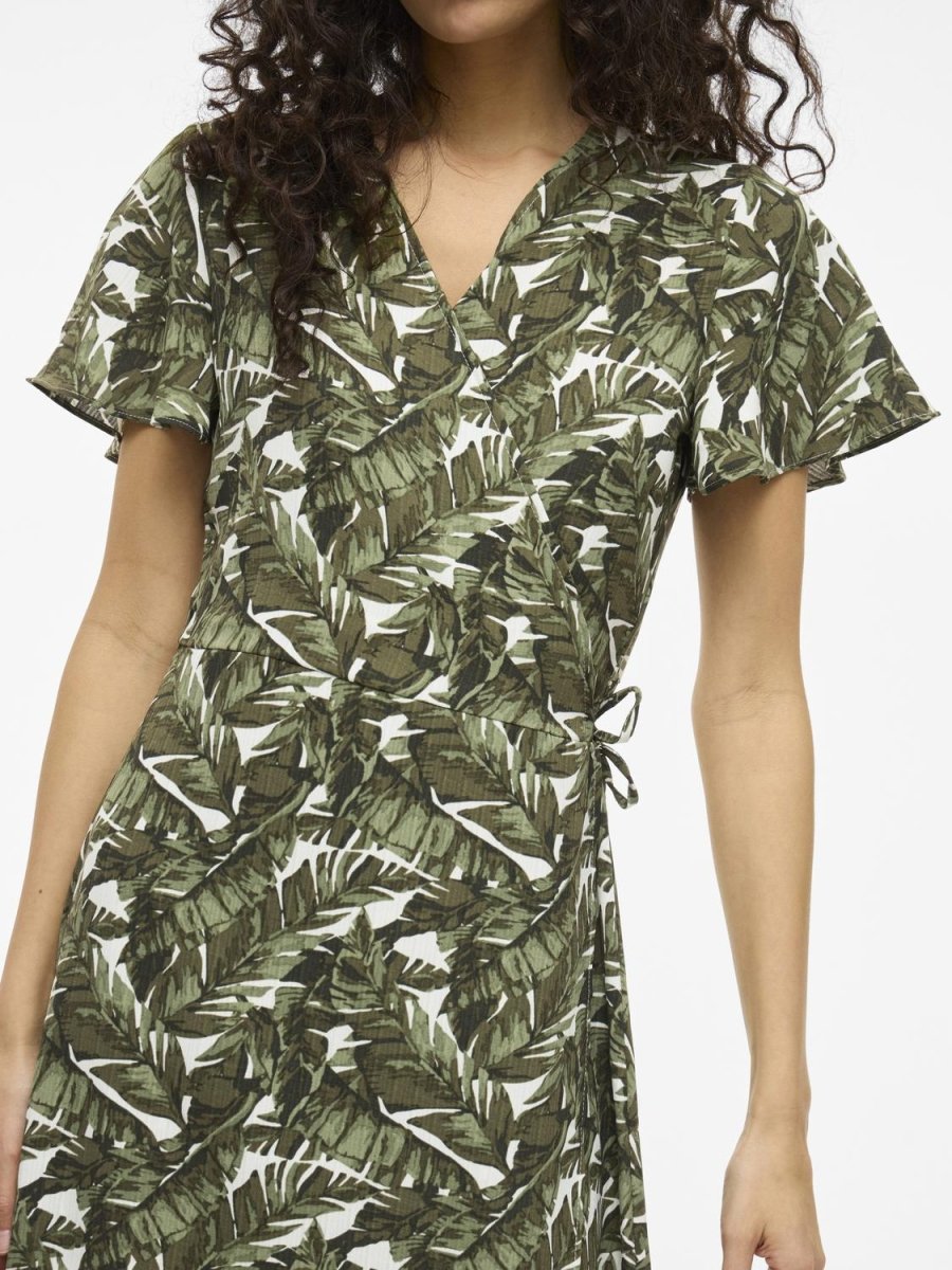 30% Vilovie S/S Wrap Midi Dress - Noos van Vila – Jurken voor dames | Meisjes Brugge