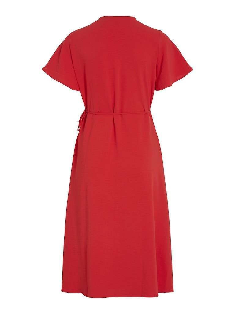 30% Vilovie S/S Wrap Midi Dress - Noos van Vila – Jurken voor dames | Meisjes Brugge