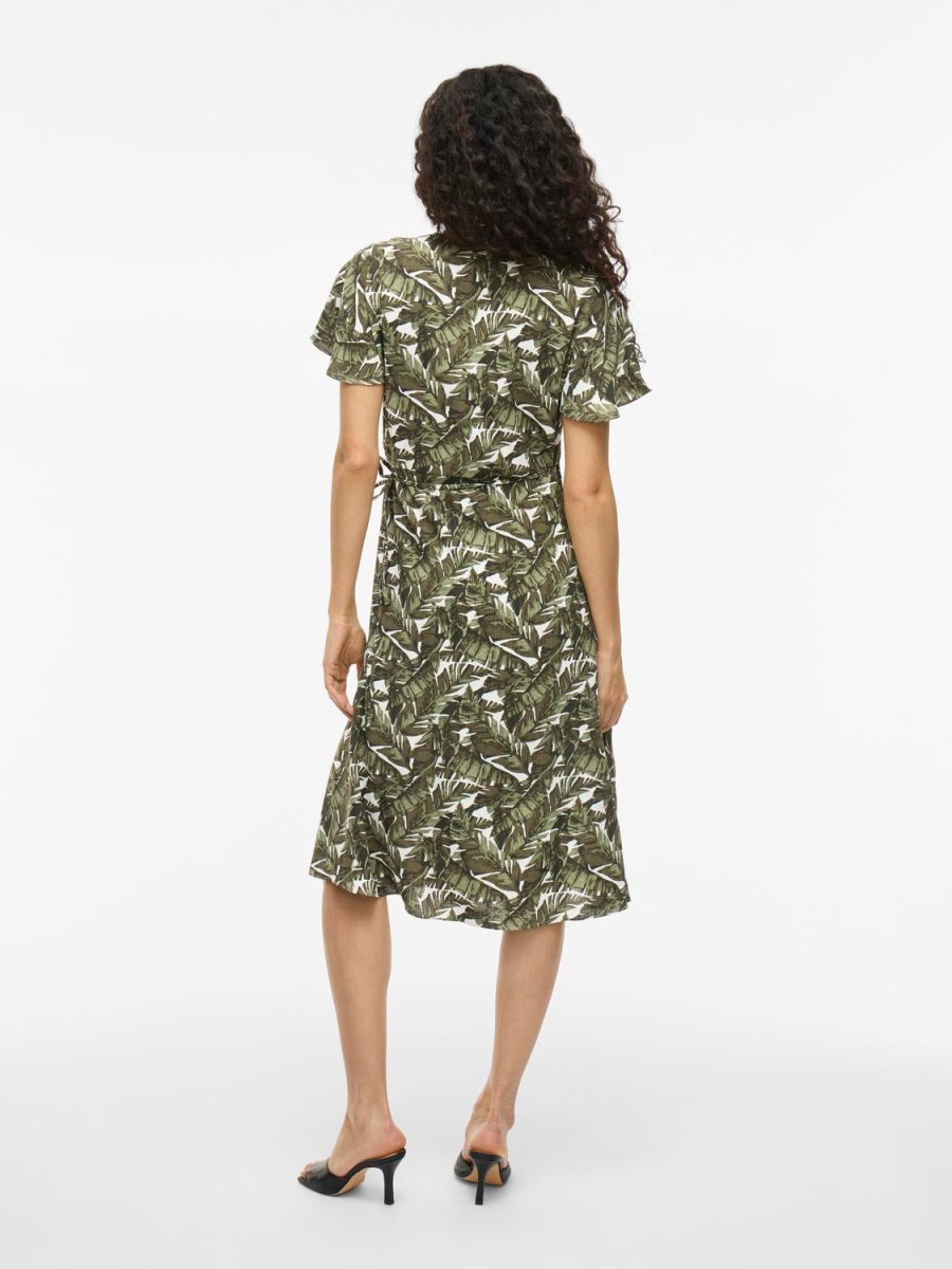 30% Vilovie S/S Wrap Midi Dress - Noos van Vila – Jurken voor dames | Meisjes Brugge