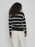30% Viril Mockneck L/S Knit Rib Top 2 - Noos - koop Pulls van Vila bij Meisjes Brugge