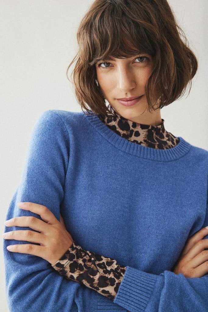 30% Viril O-Neck L/S Knit Top - Noos van Vila – Pulls voor dames | Meisjes Brugge