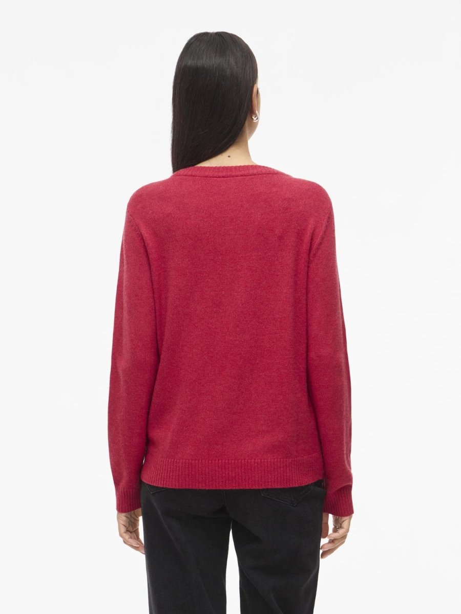 30% Viril O - Neck L/S Knit Top - Noos - koop Pulls van Vila bij Meisjes Brugge