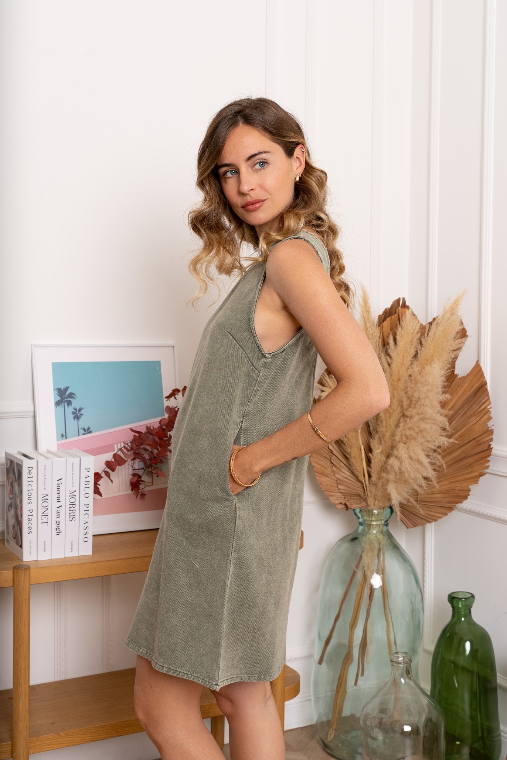 Jurken - Paloma sleeveless dress with pockets van Kilky