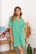 Jurken - Veja V-neck cotton dress van Kilky