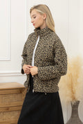 Jassen - Lila Leopard jacket van Meisjes Brugge