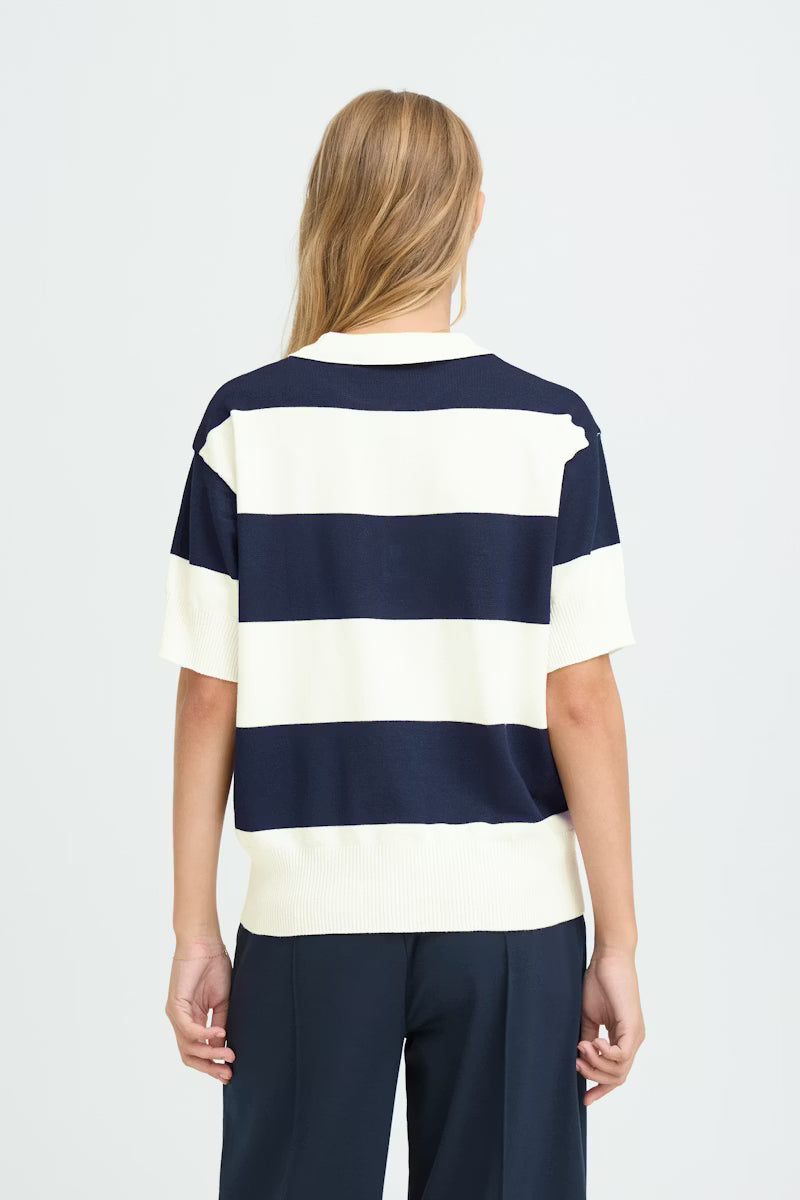Ihluls Polo Shortsleeve van Ichi – Tops voor dames | Meisjes Brugge