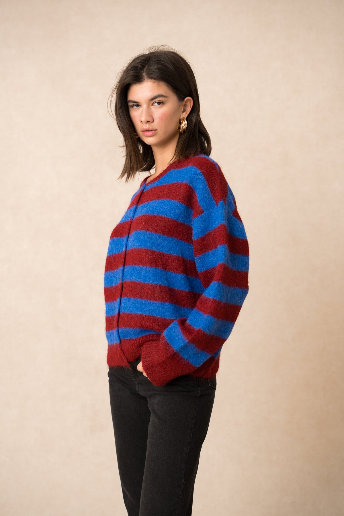 Bira striped cardigan