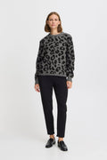 40% Bxminya Leopard Jumper - koop Pulls van b.young bij Meisjes Brugge