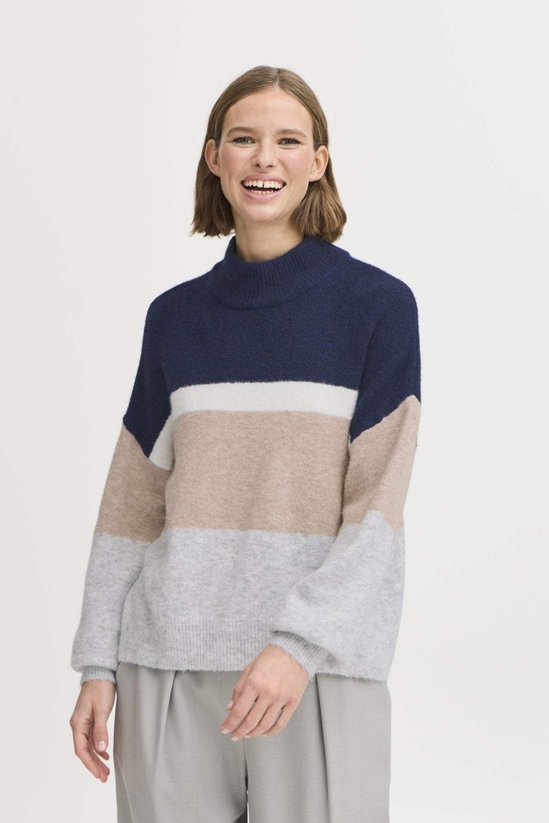 40% Byomea Striped Jumper 2 - koop Pulls van b.young bij Meisjes Brugge