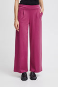 Festival Fuchsia Broeken - 40% Ihkate Sus Long Wide Pants 2 aw23 van Ichi