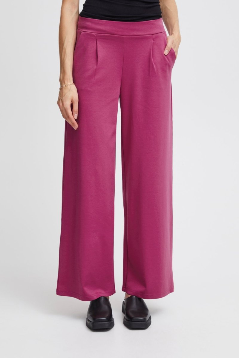 Festival Fuchsia Broeken - 40% Ihkate Sus Long Wide Pants 2 aw23 van Ichi