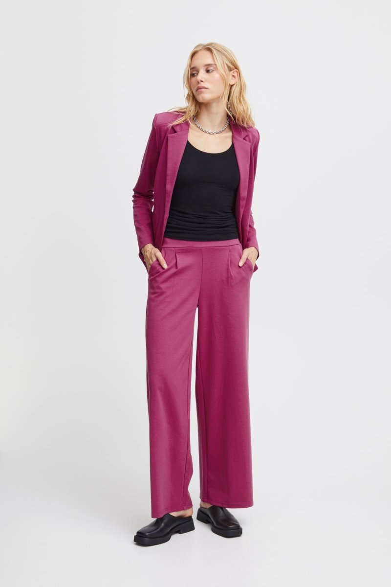Broeken - 40% Ihkate Sus Long Wide Pants 2 aw23 van Ichi