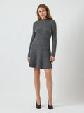 Medium grey melange Jurken - 60% Yasdolly Ls Knit Dress S. Noos van Y.A.S
