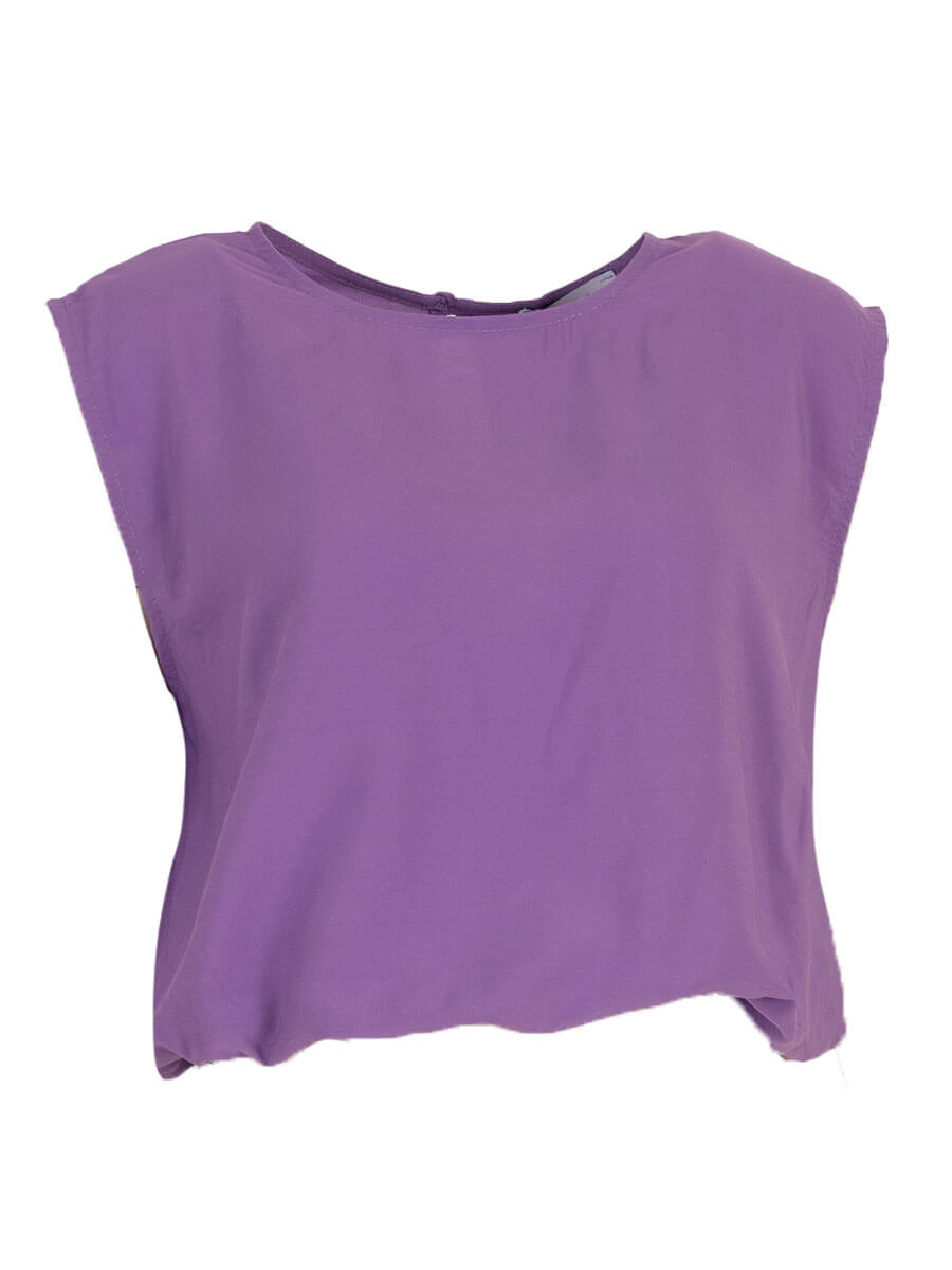 paars One Size Tops - Sleeveless summer balloon top van Azzurro