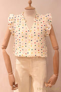 creme Tops - Colourfull hearts tetra top van Season